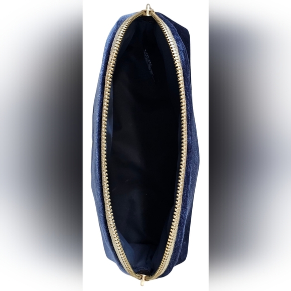 Christian Dior Blue Velvet Cosmetic Pouch With Logo And Sample Parfum, New! - Picture 4 of 7